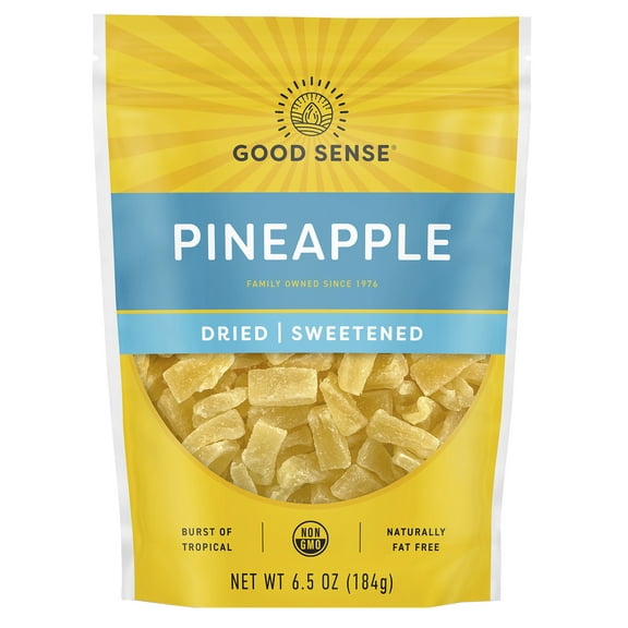 Good Sense Pineapple, Dried & Sweetened, 6.5 oz (184 g)