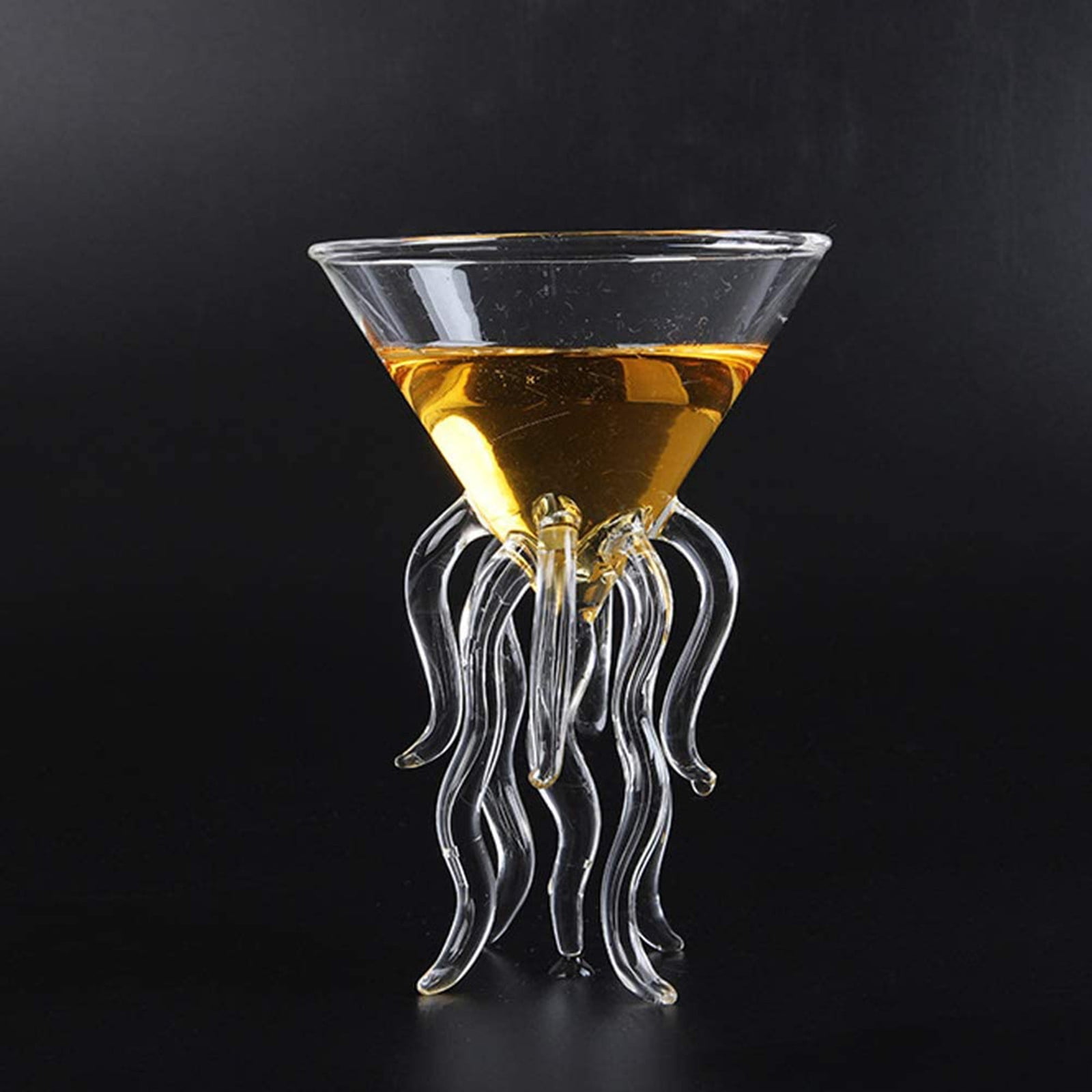 4 Packs Cocktail Glass Transparent Jellyfish Whiskey Wine Champagne Cups for Bar Party KTV Elegant Stemware Drinkware
