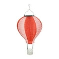 thumbnail image 3 of Linterna solar con globo aerostático, decoración para jardín al aire libre, adorable lámpara solar colgante. rosa y rojo, 3 of 9