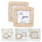 icolorfuled 2Pcs Mini Gold Photo Frames for Tabletop Display 3x3