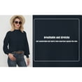 thumbnail image 5 of VENUZOR Women's Puffy Sleeve Mock Neck Pullover Knit Oversized Solid Color Sweater Tops, 5 of 7