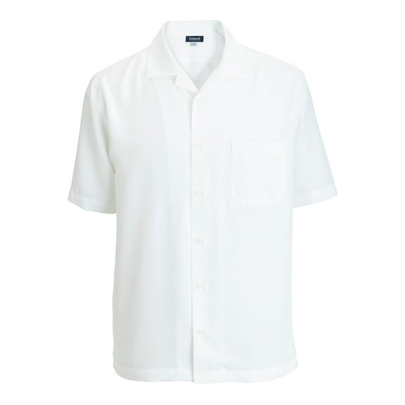 EDWARDS CAMP COLLAR UNISEX SHIRT, WHITE, 2XL