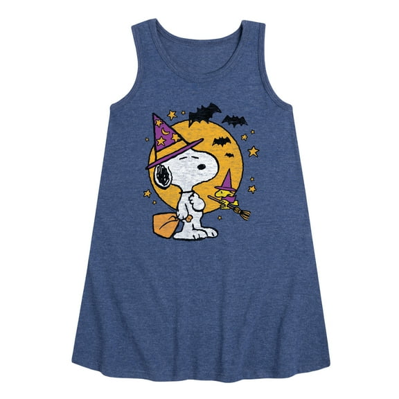 Peanuts - Snoopy Woodstock Witchcraft - Toddler & Youth Girls A-line Dress
