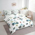 thumbnail image 3 of Feelyou 7pcs Police Motorcycle King Bedding Set, Boys Car Airplane Theme, 3 of 7