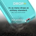 thumbnail image 4 of FZC-Compatible with iPhone 15 Pro Max Case with Glass Screen Protector, Heavy Duty Rugged Shockproof/Drop/Dust Proof 3-Layer Full Body Protective Tough Durable Phone Cover, Aqua Mint, 4 of 4