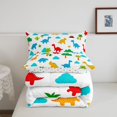 thumbnail image 5 of Homewish Lovely Dinosaur Twin Comforter Sets,Cartoon Animal Themed Bedding Set,White,Polkadot Reversible,2-Piece,1 Comforter and 1 Pillowcase, 5 of 7
