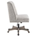 thumbnail image 4 of Linon Chaise de Bureau en Bois Rembourrée à Croix Croisée Gris Antique, 4 of 10
