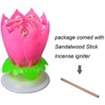 thumbnail image 4 of LAICAIW 4PCS Set Music Birthday Candle Two Layers with 14 Small Candles Musical Lotus Rotating Happy Birthday Flower Candle (White), 4 of 5