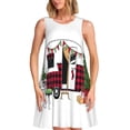 thumbnail image 1 of Fotbe Vintage Buffalo Plaid Christmas Camper Vestido de Verano sin Mangas para Mujer – Vestido Midi Línea A, Estilo Camiseta Floral, Vestido Playero Casual y Fluido, 1 of 7