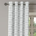 thumbnail image 3 of Ambesonne Grey Grommet Curtain, Geometric Squares Grid, 50" x 63", Pale Grey and Coconut, 3 of 6