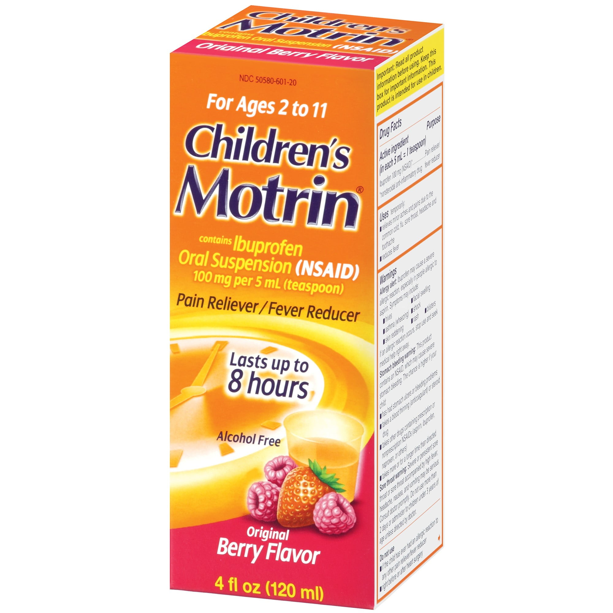 Children's Motrin Pain Reliever/Fever Reducer Liquid, Berry, 4 Fl Oz, 2 Ct