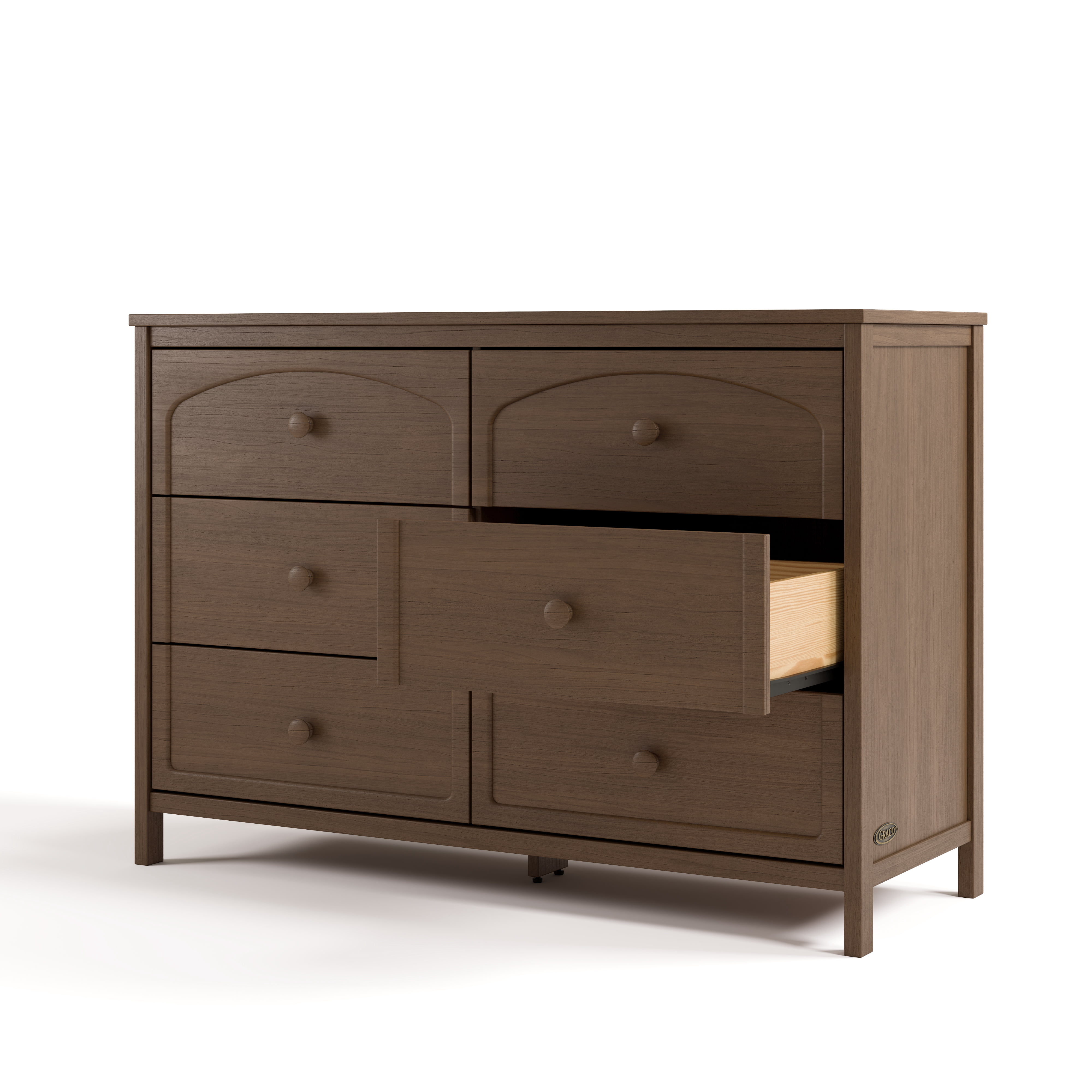 Graco Olivia 6 Drawer Double Dresser, Hazelnut