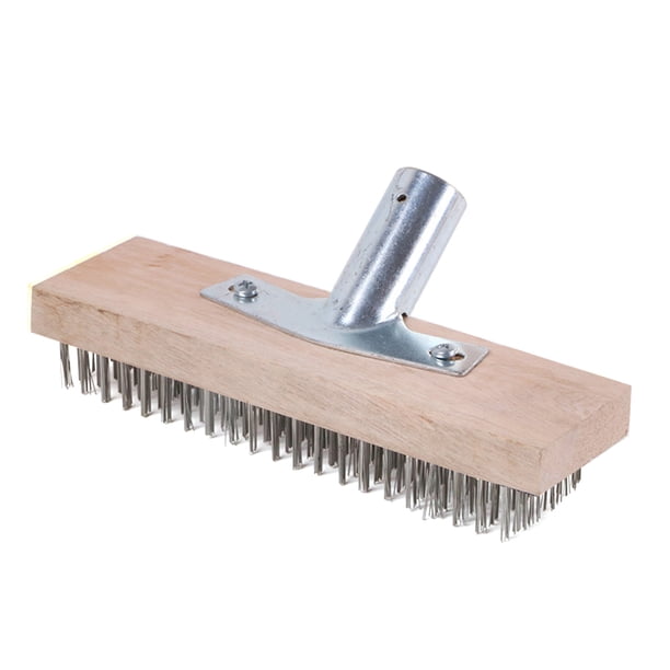 Kearding Accesorios de cepillo de alambre para suelo de mango largo, removedor de manchas de habitación eficiente para interiores del hogar, Suministros de limpieza para el hogar 20 centímetros