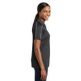 thumbnail image 3 of Sport-Tek Ladies Micropique Sport Wick Piped Polo-L (Iron Grey/ White), 3 of 6