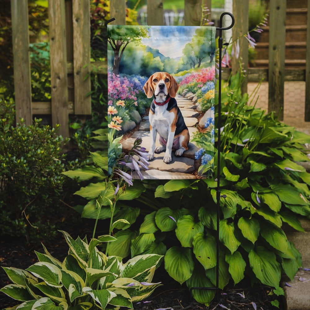 Beagle Spring Garden Garden Flag 11.25 in x 15.5 in