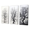 thumbnail image 3 of Designart "White Tree gracefulness Landscape" Floral & Botanical Wall Art Set Of 3 - Grey Tree Monochrome Gallery Set For Office Decor, 3 of 7