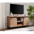 thumbnail image 3 of Wampat TV Stand with 2 Sliding Doors for TVs up to 65", Light Brown, 3 of 8