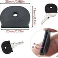 thumbnail image 4 of Pack of 12 Black Rubber Key Cap Cover Tags, Key Head Protectors, Keys Identifier ID for Efficient House Apartment Organization Easy Identification and Use, 4 of 5