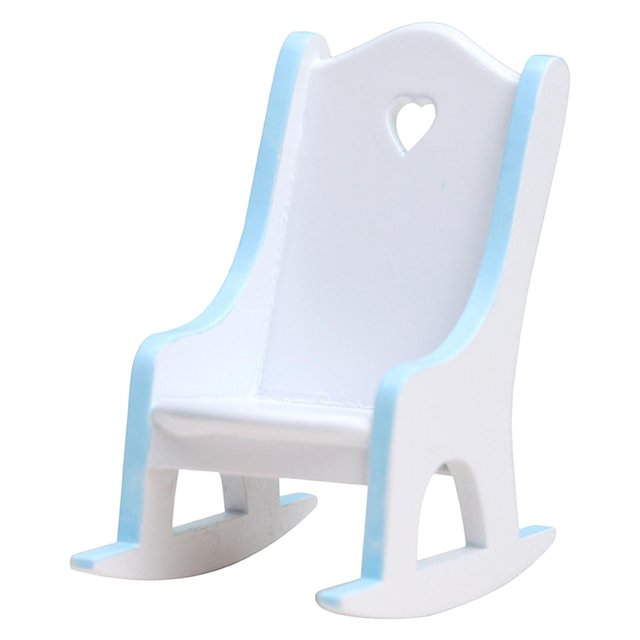 DIY Sillas de Madera Sillas Modelo de Muebles Balancines para en Miniatura 1:12 para azul Sunnimix Miniatura