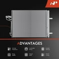 thumbnail image 3 of A-Premium Air Conditioning A/C Condenser Compatible with Ford Focus ST 2013-2015 L4 2.0L, Replace# 4480, 8V6119710FA, 3 of 8