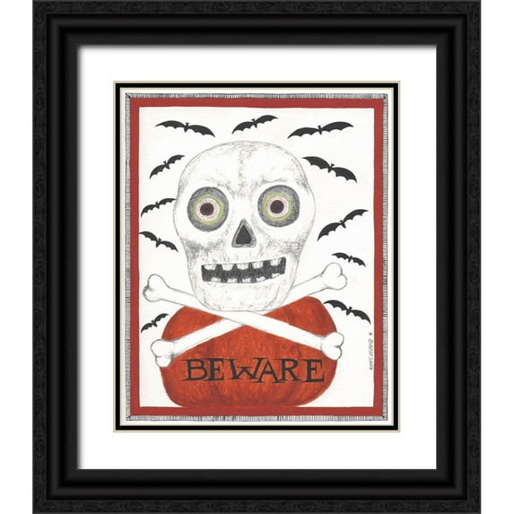 Shamp, Cindy 26x31 Black Ornate Wood Framed with Double Matting Museum Art Print Titled - Beware