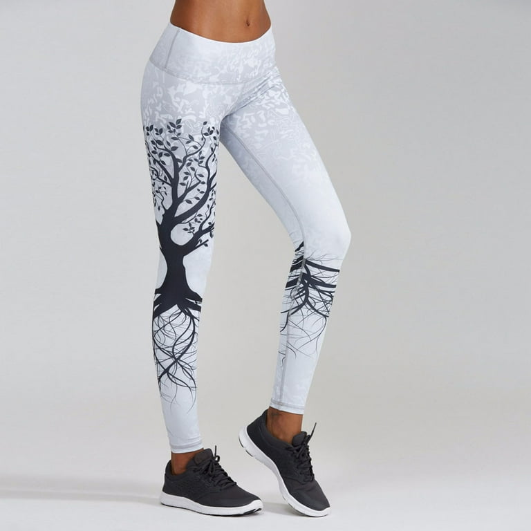 JGTDBPO High Waisted Leggings For Women No See-Through-Soft Big Tree  Printing Long Sports Pants Loose Casual Long Yoga Pants Trousers Gym  Fitness