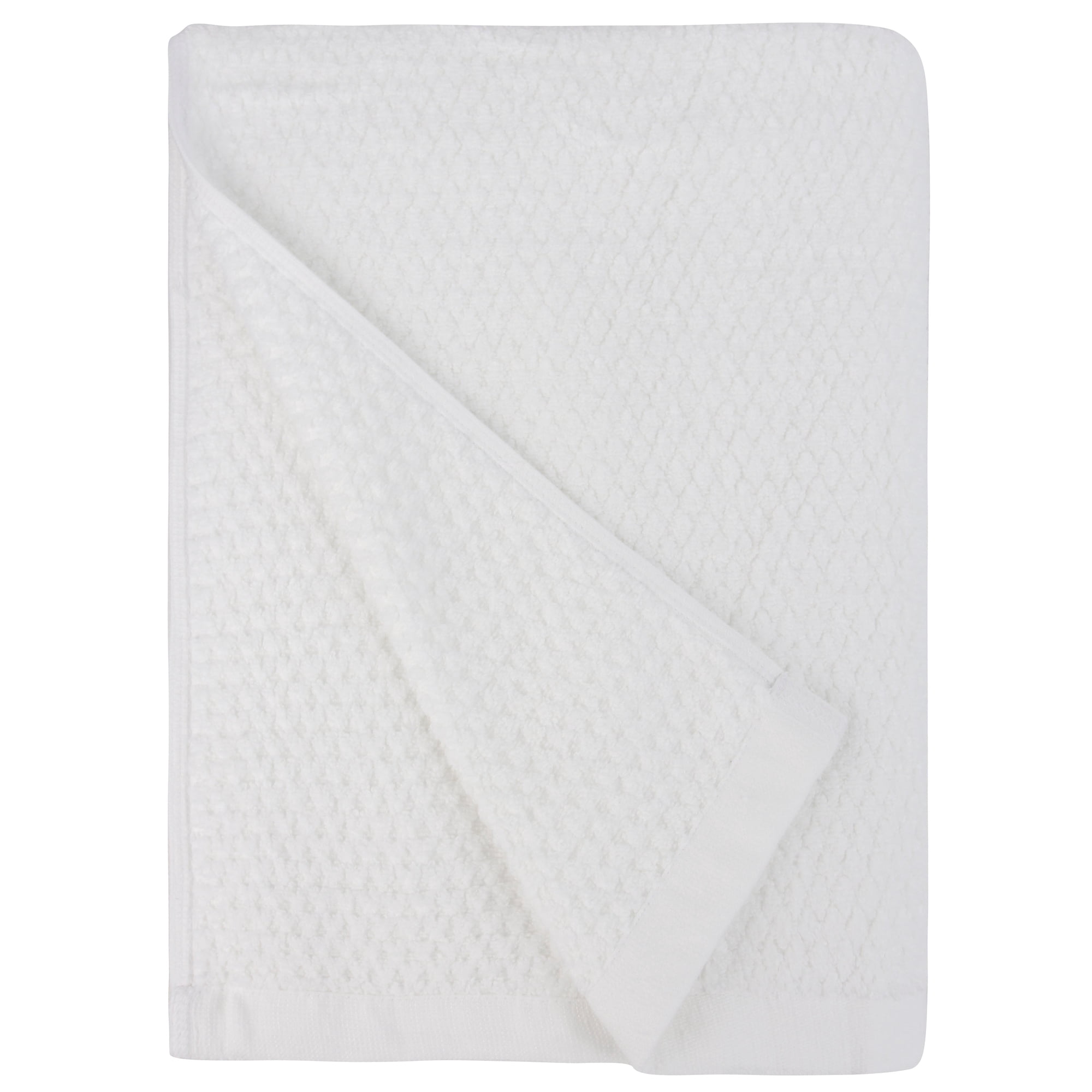 Fabreware FBT-008-W-2 White Cotton Yarn-Bath Towel- 2pc