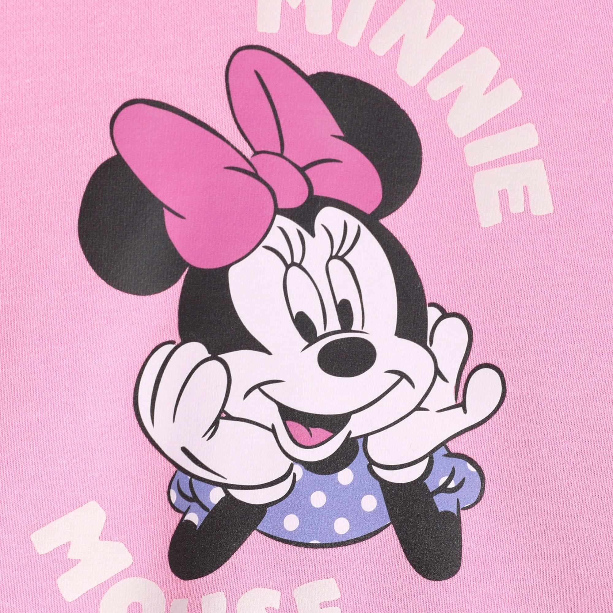 Disney Girls Dresses Sets Minnie Pink Graphic Crewneck Crop Sweatshirt and Plaid Skirt School Outfits Kids 5-6Y