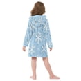 thumbnail image 7 of FORMRS Niños Bathrobe Unisex Hooded Robe Soft Plush Pajamas Sleepwear, Size 7-9T, Blue Snowflake, 7 of 7