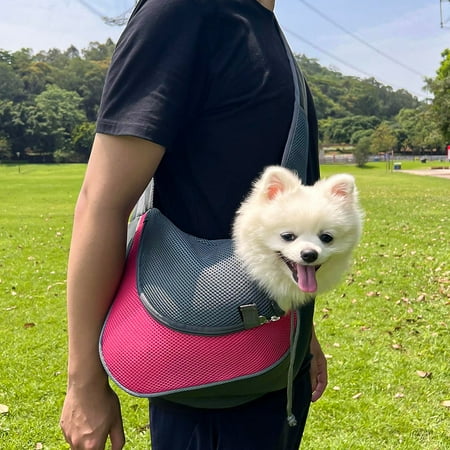 Crossbody Pet Bag Outgoing Carrying Bag Mesh Breathable And Comfortable Soft Dog Cat Shoulder Bag Teddy Travel Bag Pet Carriers