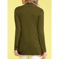 thumbnail image 5 of Made by Johnny Women's Draped Open Front Cardigan S OLIVE, 5 of 6