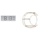 thumbnail image 1 of Reloj de pared digital,Reloj de pared digital multifuncional para oficina,Reloj de escritorio de pantalla grande y sencillo,Estante de almacenamiento de pared,Estantería colgante de pared de, 1 of 8
