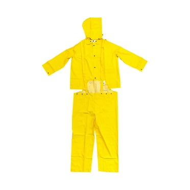 MCR Safety Classic Flame Resistant 3 Piece Rain Suit with 35mm PVC in Yellow - 3X-Large
