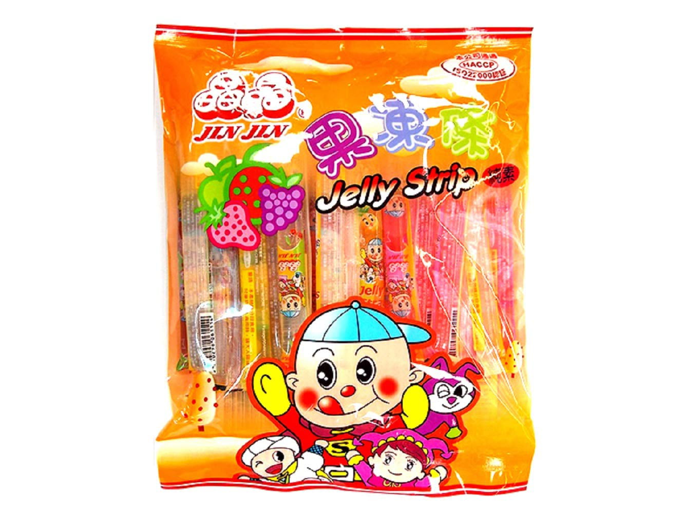 Jin Jin Fruit Jelly Filled Strip Straws Candy - Many Flavors! (2 Pack)