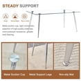 thumbnail image 2 of Tempered Glass Dining Table for 6, Sudica 71" Modern Rectangular Glass Kitchen Table with 4 Silver Plating Metal Legs, 2 of 9