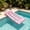 Pink, variant on Inflatable Water Lounge Float with Non Bottom, Portable Oversized Floating Mat Chair for Pool Lake Beach and Water Relaxation(Yellow,133x71cm)