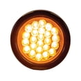 thumbnail image 1 of Buyers Warning Light SL40AR 4 Inch Round; Dome Style; Grommet Snap-In; Strobe; Amber Lens; 12 - 24 Volts DC; With Grommet And PL3 Plug, 1 of 3