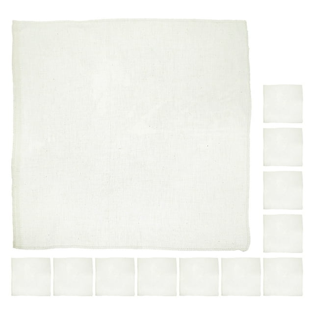Colador de tela de algodón sin blanquear, colador de estopilla reutilizable para cocinar, 12 Uds.