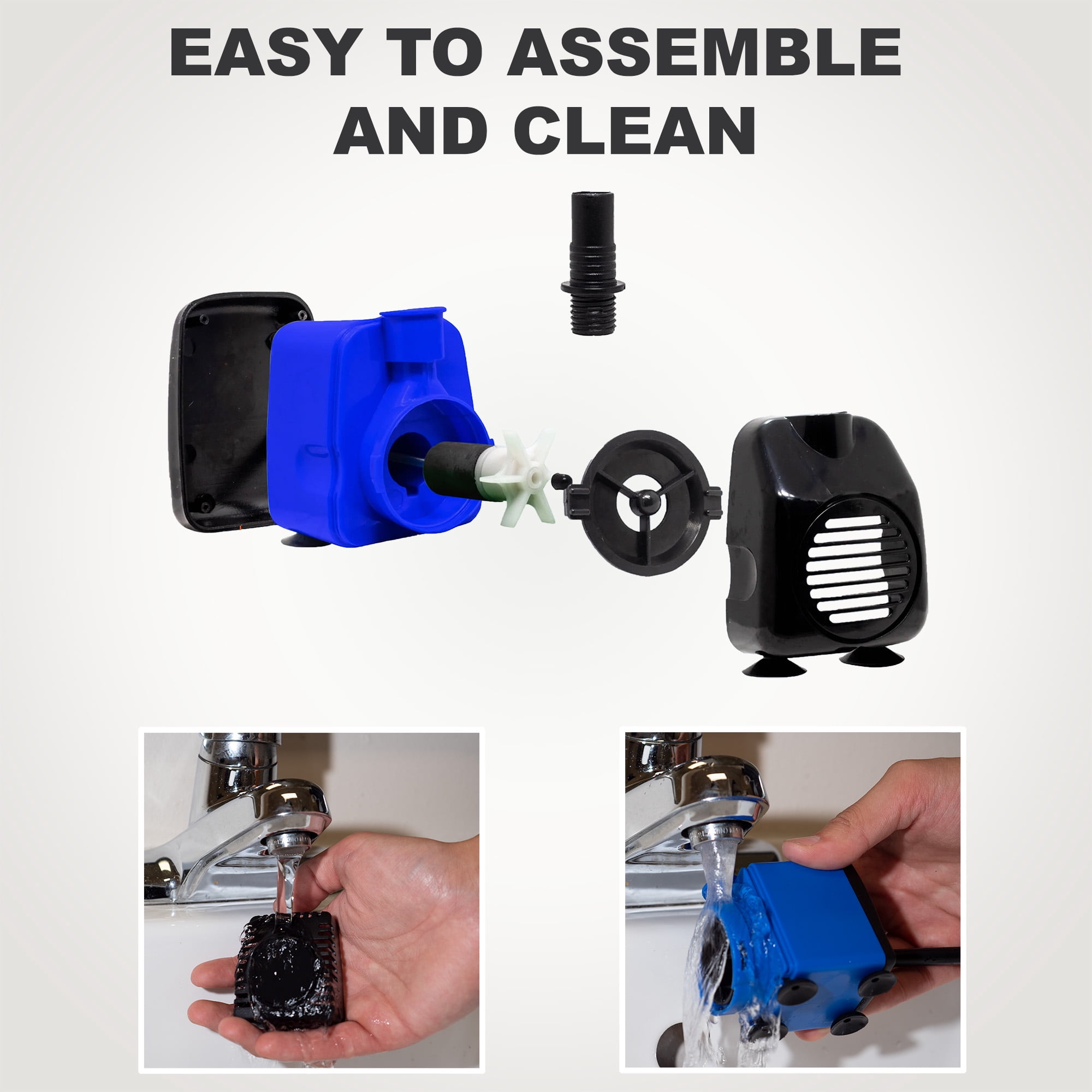 265 GPH Submersible Adjustable Fountain Pond Aquarium Fish Tank Water Pump