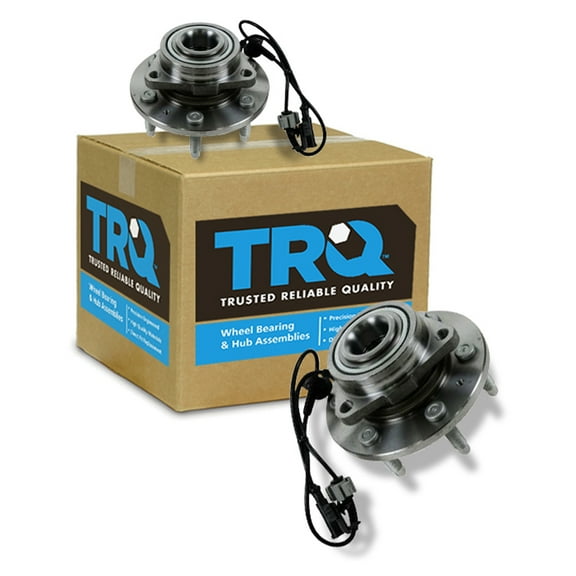 TRQ Front Wheel Hub & Bearing Pair for 07-13 Silverado Sierra Tahoe BHA50034 Fits select: 2007-2013 CHEVROLET SILVERADO, 2007-2014 CHEVROLET TAHOE