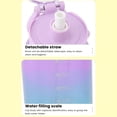 thumbnail image 6 of YAHHU Sports Water Bottle 33.81 oz / 1000ml Portable Leakage Proof Gym Cup with Detachable Straw and Handle Shoulder Strap for Students Outdoor Activities Purple, 6 of 9