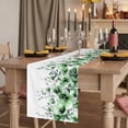 thumbnail image 2 of Table Runners 70 Inches Long Dress Scarves, Green Blooms Floral Farmhouse Coffee/Dining/Kitchen Table Decor, Holiday Table Runner, Farmhouse Spring Flowers Botanical 13x70 Inch, 2 of 9