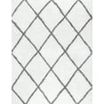 thumbnail image 3 of Bliss Rugs Transitional Diamond 7'10'' x 10'2'' White and Gray Polypropylene Indoor Area Rug, 7'10'' x 10'2'', 3 of 10