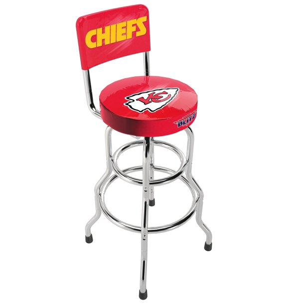 Kansas City Chiefs NFL Blitz High Back Adjustable Swivel Stool