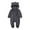 Dark Gray, variant on Newborn Infant Baby Boys Girls Winter Coat Warm Fleece Hooded Romper Outwear(Dark Gray,0-3 Months)