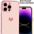 thumbnail image 4 of Compatible with iPhone 14 Pro Max Case for Women Girl, Love Heart Luxury Electroplated Plating Edge with Wrist Strap Soft TPU Shockproof Protection Case for iPhone 14 Pro Max 6.7 Inch-Pink, 4 of 12