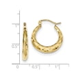 thumbnail image 2 of 10k Polished & D/C Hoop Earrings, 2 of 2