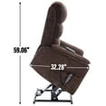 thumbnail image 5 of Brown Chenille Dual Motor Infinite Position Up to 350 LBS Power Lift Recliner Chair with Power-Remote, Heat Massage and Heavy Duty Motion Mechanism, 5 of 20