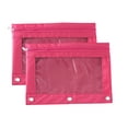 thumbnail image 2 of Dvruxg 2 Pcs Pencil Pouch, Three-hole Pencil Case Single Zipper Transparent PVC Document Storage Bag, Large Capacity Pencil Pouch with Zipper Clear Binder Pencil Case, 2 of 5