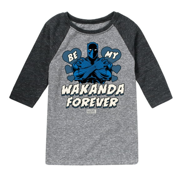 Marvel Black Panther - Valentine Be My Wakanda Forever - Toddler And Youth Raglan